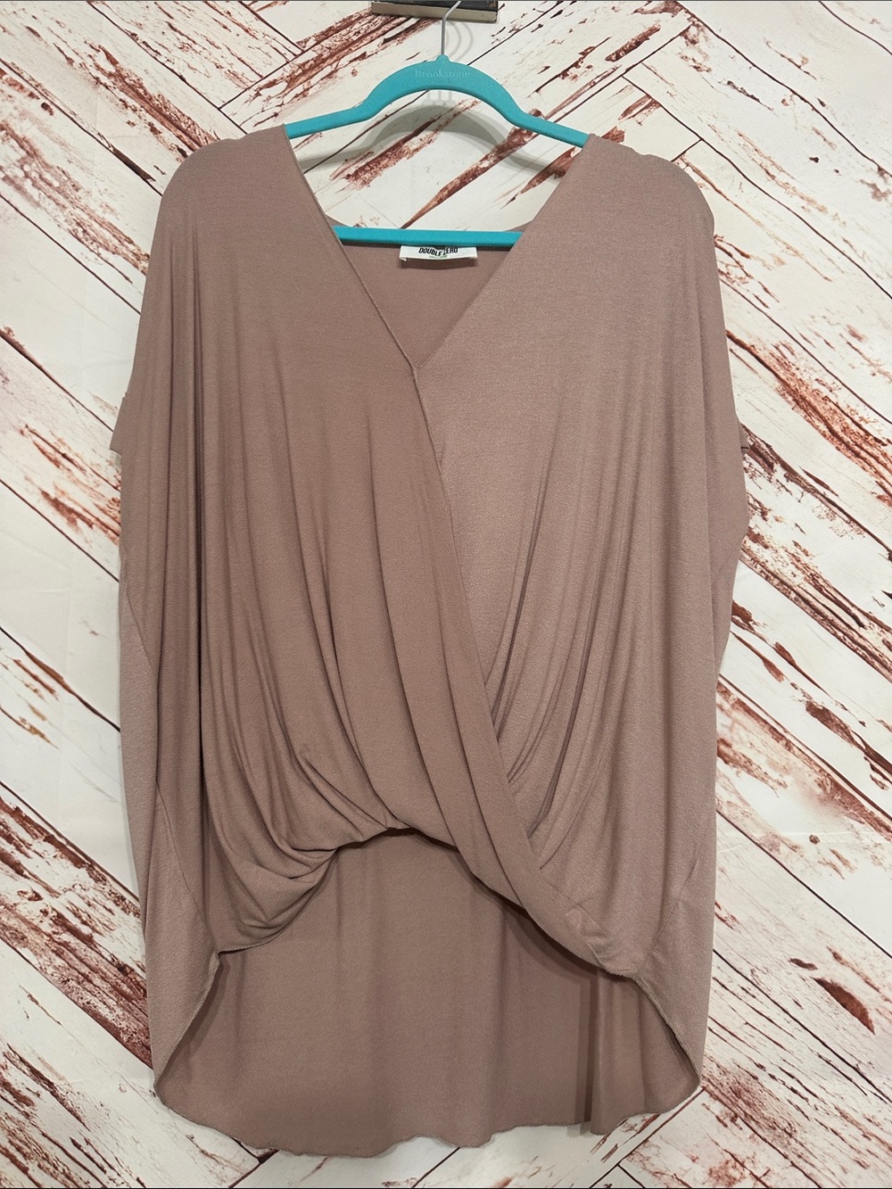 Double Zero Mauve Draped Wrap Tunic
